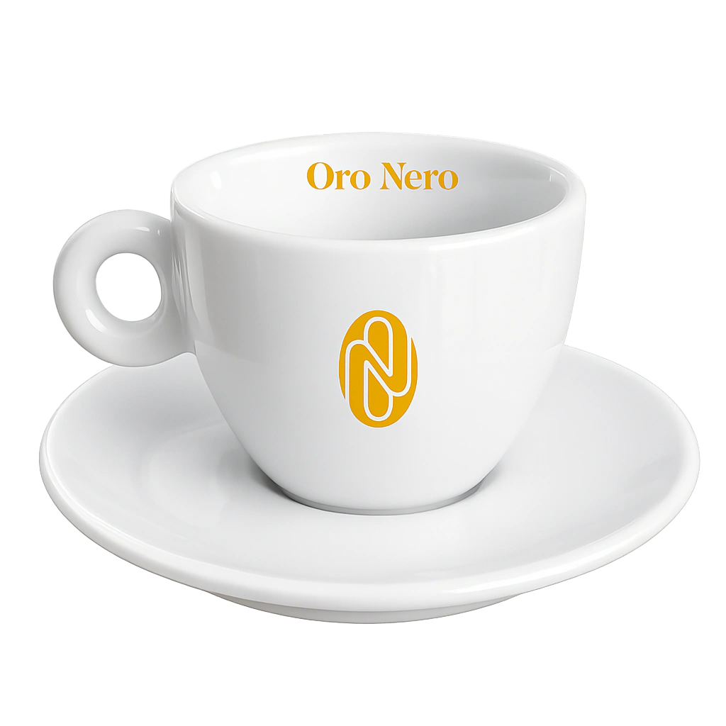 Xícara Itália Oro Nero com pires